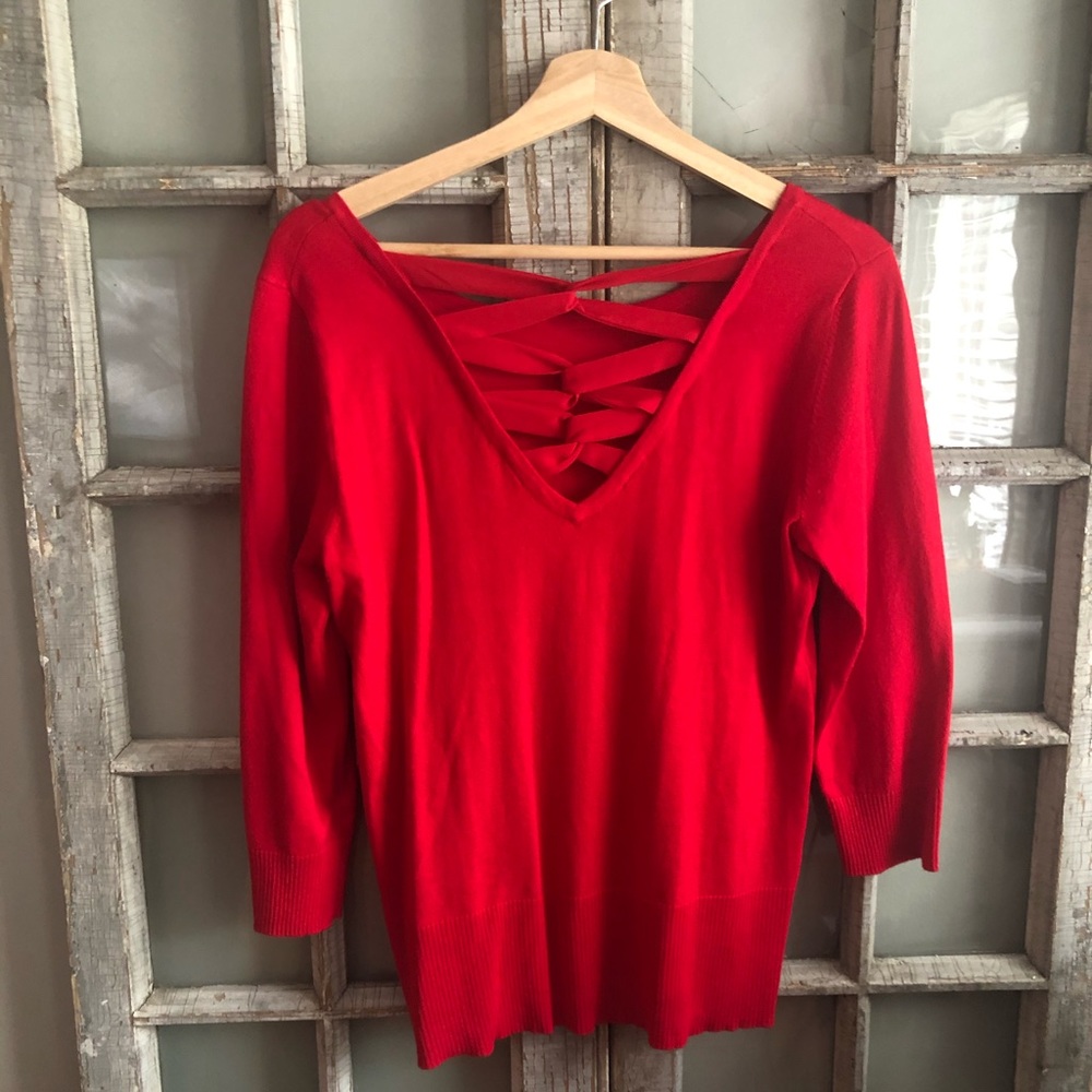 🎀CABLE & GAUGE🎀 Red Sweater